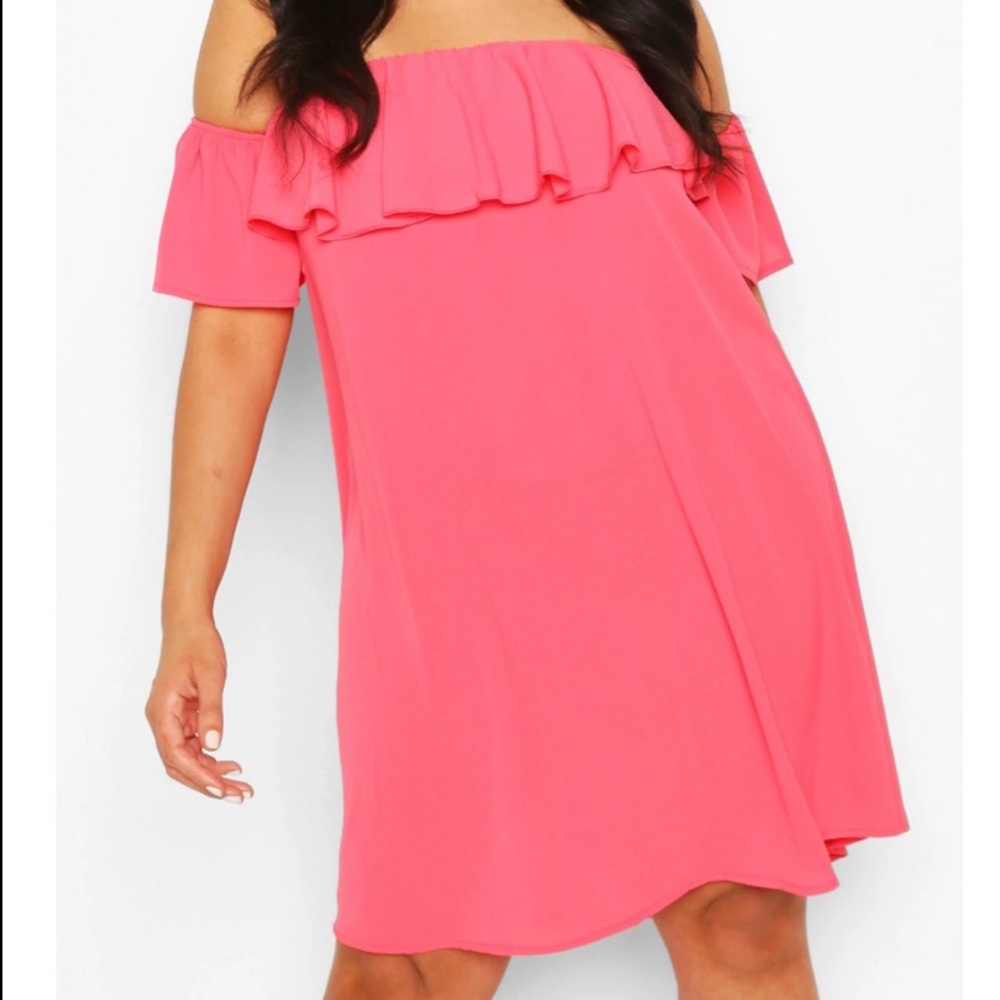 Boohoo Plus off the shoulder